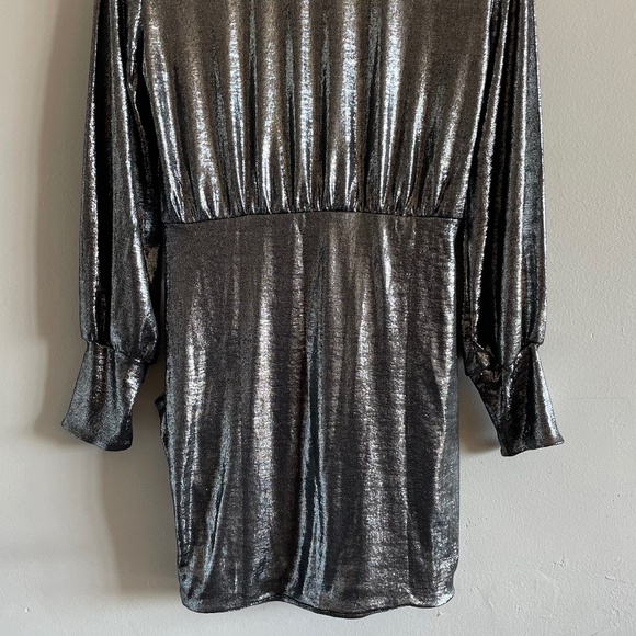 BA&SH “Miss Metallic” Mini Dress| Size Large (US 8) | NWT - Picture 12 of 16